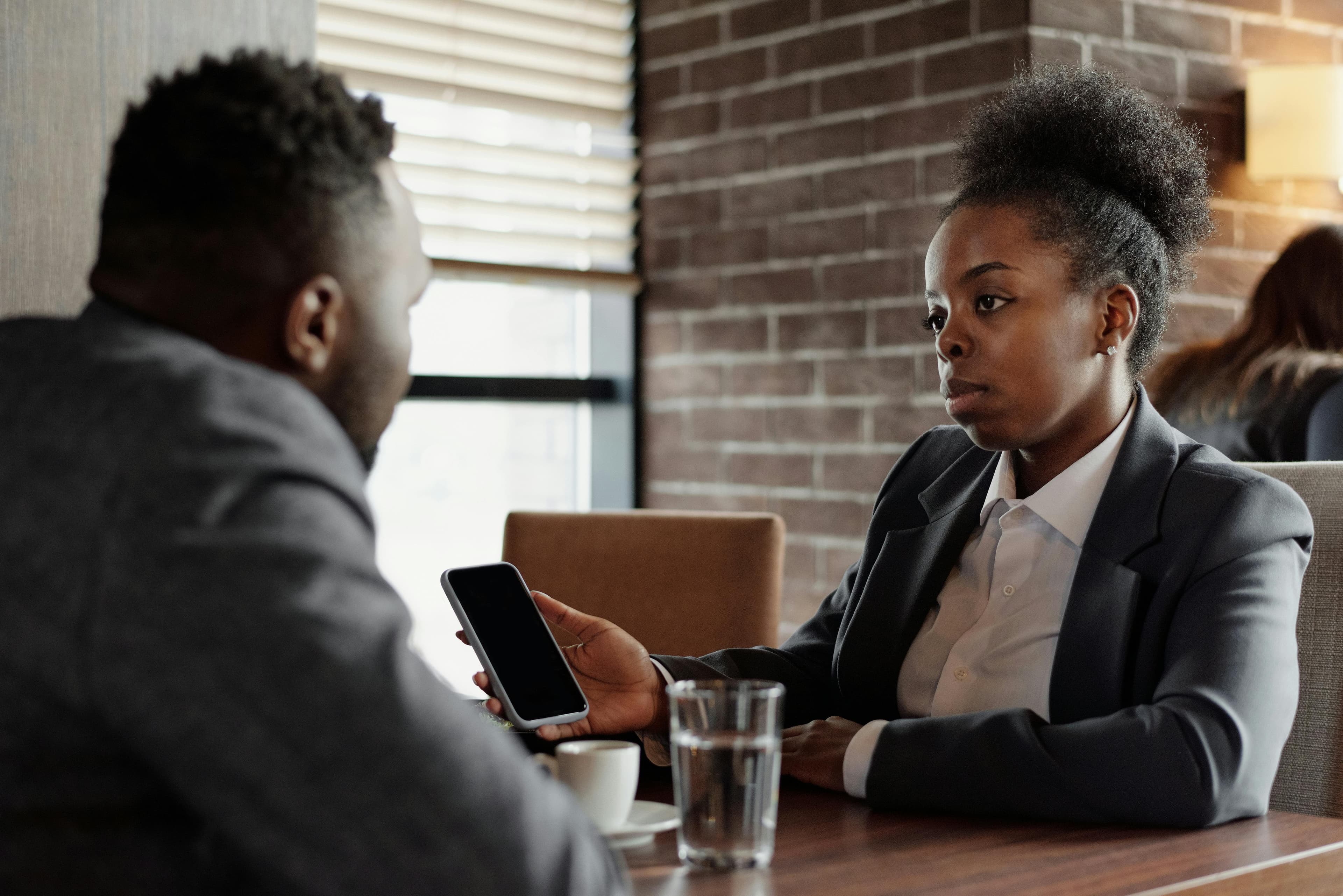 woman sitted with man